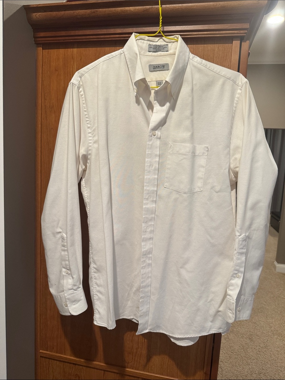Arrow Men's White Oxford Button-Down Dress Shirt